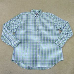 Plaid Blue and Green Whale Shirt